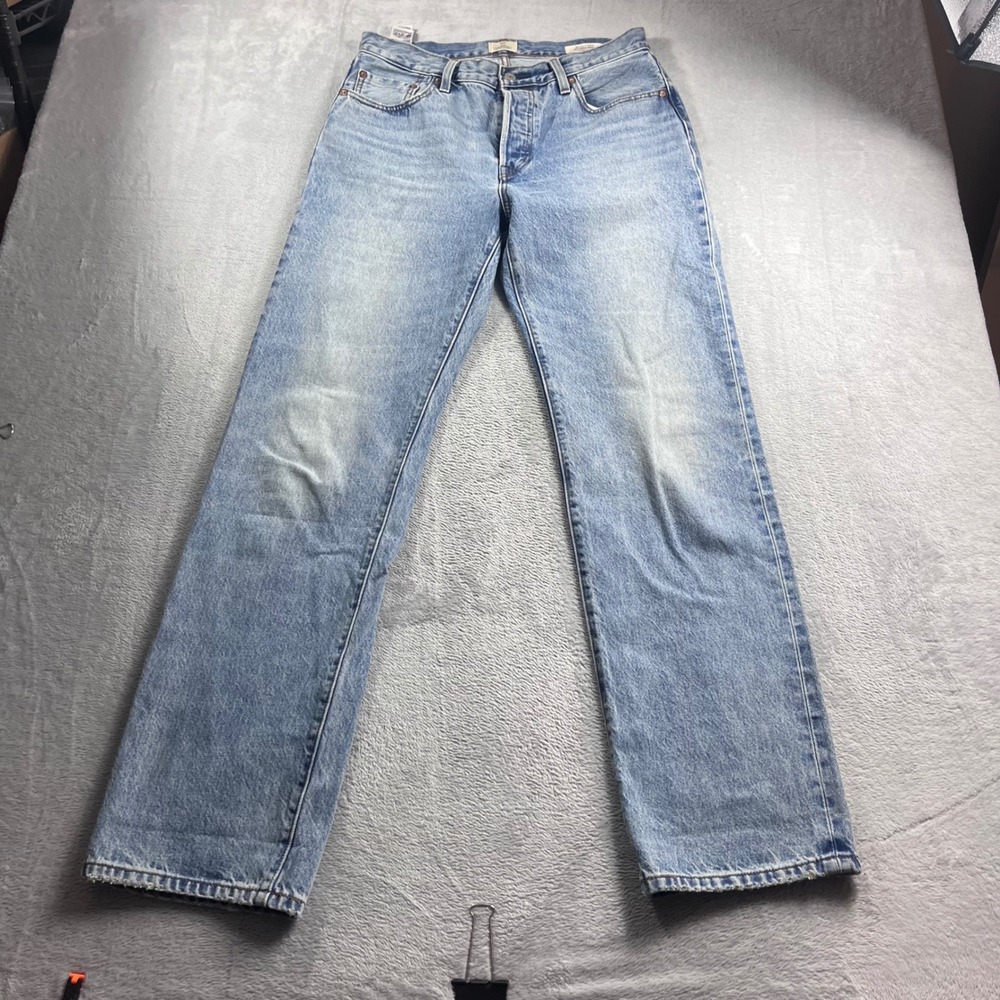 Levis 501 90s Selvedge Denim Light Wash Straight Leg Jeans W29 L34